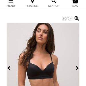 Soma Enbliss Luxe Lace Back Wireless Bra in Black